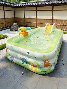 1pc Large Durable PVC Foldable Inflatable Swimming Pool - Universal Size, Foldable & Portable, Outdoor Recreation, No Electricity Needed, Foldable & Storable, Suitable For Beach, Camping, Backyard, Family Outdoor Swimming Pool, Giant Inflatable Pool/Home Inflatable Pool/Backyard Inflatable Pool - A - View 9