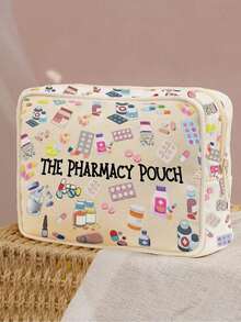 New Ouchie Pouch - Medical Bag, Toiletry Bag, Travel Essential, Colorful Design To Store Medicines, Cosmetics And Travel Necessities - Friends And Family, Personal Care Organizer| Fun Design, Portable Travel Toiletry Bag With Zipper, Meets Airline Standards Cosmetic Bag, Can Store Medicines, Medical Kits Etc.(Pattern Randomly Cutout) Travel Medicine Organizer, Outdoor First Aid Kit - Multicolor - View 3