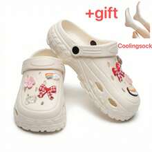 2026 Spring Summer White Thick Sole Cushioned Slippers, Non-Slip Lightweight Wear-Resistant, Slouchy Retro Style, Indoor Outdoor Wear, Perfect For Travel, Dating And Holiday Outfits - White - View 1