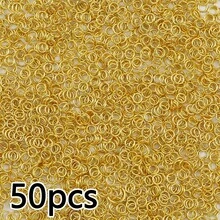 50-200个不锈钢闭合开口圈，银色和金色，DIY珠宝制作材料，适用于项链、耳环、串珠配件 - diy - 查看 13
