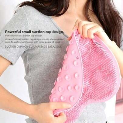 1pc Foot Scrubber Brush, Slouchy Foot Massage Mat, Anti-Slip Bathroom Foot Scrubber With Suction Cup