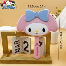 SANRIO （正版授权）三丽鸥二合一化妆镜梳，My Melody 款，由 Yuguigou 和 Hello Kitty 设计，这款便携式化妆镜造型可爱，适合各种发型。是旅行和日常使用的理想之选，也是情人节惊喜、送给女友或妈妈的绝佳礼物。 - 彩色 - 查看 10