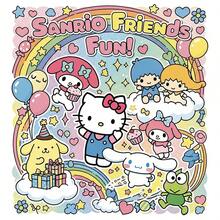 SANRIO 三丽鸥朋友趣味涂色书：一本成人及青少年涂色书，包含24页可爱舒缓的图案，以萌趣的三丽鸥角色为主题，提供放松身心的涂色体验，缓解压力。是开学季和节日礼物的理想之选。 - 填色本 - 查看 11