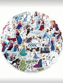 1片卡通冰雪公主貼紙,適用於筆記本、水壺、行李箱、手機DIY裝飾,防水可愛卡通公主安娜、歐拉裝飾貼紙,乙烯基貼紙適用於水壺、筆記本電腦、行李箱、滑板、手機殼,適合幼兒和青少年的派對贈品、生日禮物,也可作為成人美學剪貼簿日記貼紙,用於手工DIY和家居裝飾(隨機發貨) - 冰雪 - 查看 8