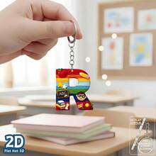 Móc khóa acrylic hình chữ cái TEACHER A-Z kiểu nhung mềm mại, quà tặng cho nam/nữ, quà sinh nhật, quà tặng tiệc tùng, quà lưu niệm. Móc khóa hình chữ cái 2D, quà tặng phẳng, quà tặng cho nam/nữ. - Nhiều màu - Xem 14