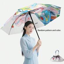 1pc Compact Mini Pocket Umbrella - Lightweight, UV-Resistant, Durable 190T Fabric - Compact, Fashionable, Cute Design, Manual Open, Portable Sun Umbrella - Multicolor - View 28