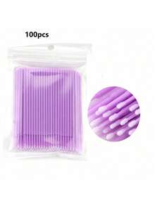 300PCS Disposable Micro Swabs For Eyelash Extension, Micro Cotton Swabs, Micro Applicators Eyelash Swabs For Makeup Application (Purple/Black/Pink) - Multicolor - View 14