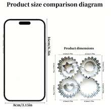 2/4 piezas Cortadores de galletas pequeños de acero inoxidable, moldes en forma de círculo, estrella, flor y corazón para caramelos, 2 tamaños diferentes de cortadores de galletas, cortador de chocolate, moldes para decorar pasteles, utensilios de hornear, accesorios para cortadores de galletas de Navidad y San Valentín, artículos esenciales de cocina para el hogar, suministros navideños - Plateado - Ver 4