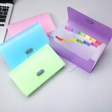 13-Slot Expandable File Folder With Colorful Rainbow Labels And Elastic Closure, Accordion Style Document Organizer For School And Office - Multicolor - View 3