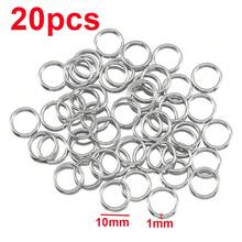 20 buah Cincin Lompat Tertutup Stainless Steel, Konektor Cincin Putar Cocok untuk Aksesoris Pembuatan Perhiasan DIY - Cincin baja tahan karat - View 14