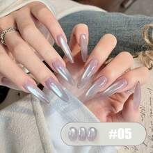 10ml Esmalte de uñas magnético de serie morada tipo ojo de gato, Nuevo juego de 12 colores de esmalte de uñas tipo ojo de gato con glitter cerámico y cuentas de vidrio blanco 2026, opción perfecta para esmalte de uñas e insumos de manicura de invierno - Multicolor - Ver 13