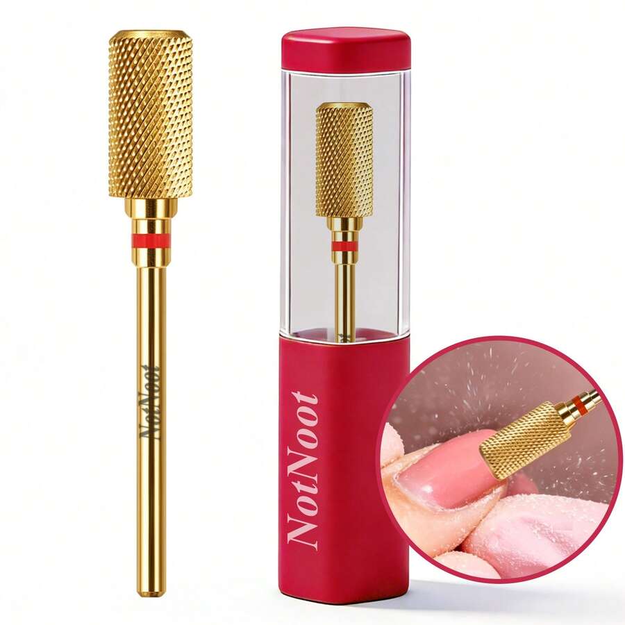 NotNoot 3/32 Inch, 2.35mm Shank Tungsten Carbide Electric Nail Drill Bits, Suitable For Gel, Acrylic, Manicure, Pedicure, Professional Use In Nail Salons - Red - View 1