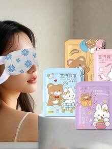 50片/包蒸汽眼罩，缓解眼疲劳，改善睡眠质量，自发热睡眠眼罩，滋养双眼，一次性温热眼罩，舒缓眼周肌肤，消除黑眼圈，恒温控制，超长加热时间，适用于学校、办公室、旅行、居家等各种场合。 - 彩色 - 查看 5