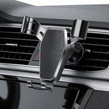 Support de téléphone de voiture à gravité, support de montage sur bouche d'aération de voiture anti-vibrations, nouveau support de téléphone de voiture avec crochet inversé, peut être installé fermement sur la bouche d'aération de la voiture - support de navigation rotatif avec crochet en spirale compatible avec , téléphone Android, cadeau pour anniversaire, famille, amis pour les cadeaux d'hiver, support de téléphone de voiture pour la conduite, accessoires de voiture avec une forte capacité de charge - Noir - Voir 2