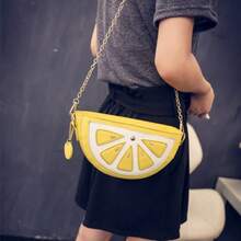 Cute Fruit Phone Crossbody Bag - Orange & Watermelon Mini Purse With Chain Strap, / Meme Theme Photogenic Bag For , Summer Outfits, Parties & Everyday Use - Zipper Closure Fruit-Shaped Handbag - Tangerinr - 查看 9