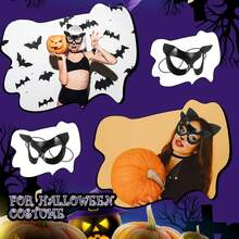 Bộ trang phục mèo 3 món: Mặt nạ + Băng đô + Vòng cổ, thích hợp cho nữ hóa trang, cosplay Halloween, nhập vai. - Nhiều màu - Xem 1