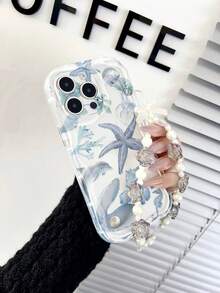 1 chiếc ốp lưng TPU trong suốt chống rơi hình sao biển, sứa, vỏ sò, cá heo kèm dây đeo hoa ngọc trai, phù hợp với 17/17Pro/17 Pro Max/16/16 Pro/16 Pro Max/15/15 Pro/15 Pro Max/14/14 Pro/14 Pro Max/13/13 Pro/13 Pro Max/12/12 Pro/12 Pro Max/11/11Pro/11 Pro Max, quà tặng dịu dàng phong cách biển mùa hè cho cô gái. - Nhiều màu - Xem 3