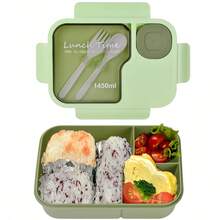 1pc Lunch Box With 3 Compartments, Microwave Bento Box, Suitable For Office, School, Picnic, Travel - Multicolor - View 11