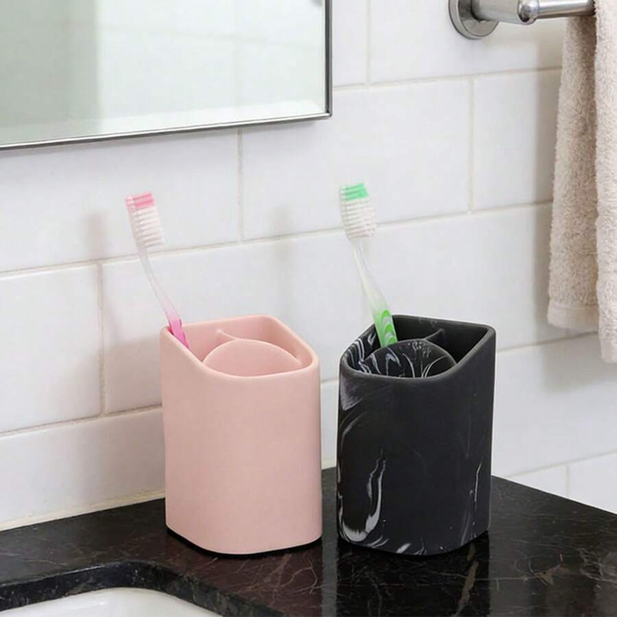 Minimalist Elegant Toothbrush And Toothpaste Holder For Home Bathroom - Odd-shaped Toothbrush Holder - View 1