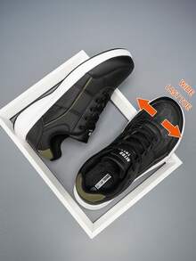 Men's High-Top Retro British Style Hiking - Wide Toe Box Boots, Casual Shoes - 4-Season Outdoor/Urban Sports Shoes, Round Toe Geometric Anti-Slip Design - Suitable For Hiking, Business And Daily Wear - Black - View 2