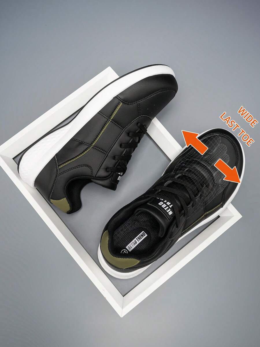 Men's High-Top Retro British Style Hiking - Wide Toe Box Boots, Casual Shoes - 4-Season Outdoor/Urban Sports Shoes, Round Toe Geometric Anti-Slip Design - Suitable For Hiking, Business And Daily Wear