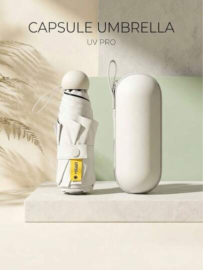 Ô dù du lịch mini siêu nhẹ kèm hộp đựng - Ô dù bỏ túi cao cấp chống tia UV, che nắng và mưa dành cho nữ, hoàn hảo cho đi làm, du lịch và làm quà tặng cắm trại, vật dụng thiết yếu khi đi du lịch, đồ dùng không thể thiếu cho các chuyến đi mùa hè.