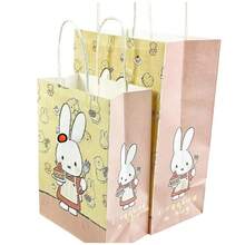 MIFFY 1套/1个可爱米菲兔学生礼品手提袋，高档超厚礼品袋，超级可爱，治愈系家庭完美生日礼物，儿童惊喜必备开学礼物 - 彩色 - 查看 6
