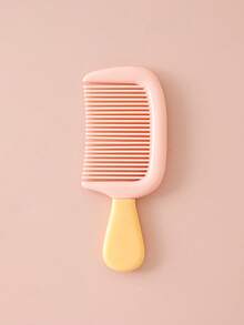 1pc Pastel Color Wide-Tooth Comb, Anti- Hair Brush, Suitable For Curly, Wet, Long Hair, Round Teeth Detangling Massage Scalp Brush, Women/Girls Portable Hairstyling Tool, Suitable For Dorm, Travel, Daily Use - Multicolor - View 11