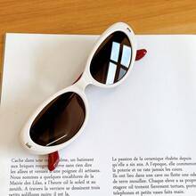 Fashion Style Oval Cat Eye Photo Shoot Coconut Sweet Cool Hot Style2026 - White Frame Tea Slices - View 7