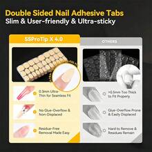 2/5/30/50pcs Nail Stickers, Jelly Double-Sided Adhesive, Nail Glue, Base Coat, 3D Gel, Nail Decals, Nail Supplies, Double-Sided Nail Glue, Nail Tools, Suitable For Sticking Nails, Reusable, Waterproof Long-Lasting Double-Sided Nail Stickers, Breathable Removable Non-Damaging Fake Nail Tape, Suitable For DIY Nail Art - Multicolor - View 4