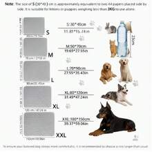 Extra Large Cat & Dog Cooling Mat! Washable Large Dog Cooling Bed + Cat Cooling Mat, Suitable For Extra Large Pets, All Season Use, Warm In Winter & Cool In Summer, Cat & Dog Bedding, Suitable For All Pet Sizes, 5 Sizes Available - Grey - View 11