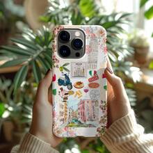 FL 2-In-1 Phone Case[24h Shipping From DE/FR/ES]Apple 17 16 15 Promax 23 24 25 Ultra GalaxyCollage Italy Phone Case Travel Theme Case Gift For Travellers Born In Italy Gift Italian Phone Case Nationality Phone Case - 二合一磨砂質感 - 查看 3