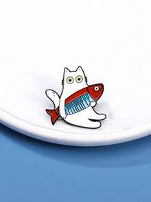 4件套卡通猫胸针交响乐团系列小提琴钢琴乐器金属徽章装饰礼品 - 小貓多色 - 查看 12