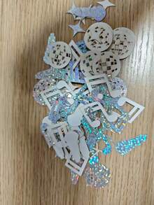 100 piezas de decoración de fiesta con brillo, confeti multicolor y notas musicales, adecuado para fiestas de graduación, decoración de bodas, eventos musicales - multicolor - Ver 9