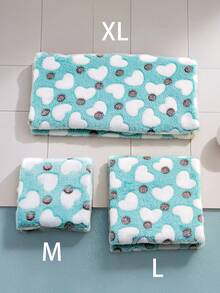 1 buah Selimut Hewan Peliharaan, Alas Tidur Anjing Motif Hati dari Bulu Karang, Alas Kasur Anjing Tipis yang Nyaman, Cocok untuk Hewan Peliharaan Kecil/Sedang - 52*76cm - View 5