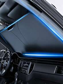 All-New Upgraded Car Windshield Sun Shade, Foldable Window Sun Visor, Easy To Install And Portable, High-Efficiency Heat-Insulating Material Blocks 99% UV And Glare, Keeps Car Interior Cool, Suitable For Most Vehicles, Essential Car Accessory For Commuting/Road Trips In Summer - Upgraded Version - View 3