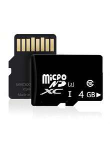 1 pieza Mini Tarjeta de Memoria TF/SD, Opciones de Capacidad: 256GB, 128GB, 64GB, 32GB, 16GB, 8GB, 4GB, Tarjeta TF/SD Flash de Alta Velocidad - Negro - Ver 8