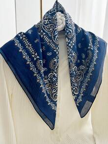 1 chiếc khăn vuông in họa tiết hạt điều phong cách đường phố, kích thước 27.6 inch, có thể dùng làm băng đô, khăn quàng cổ, phụ kiện thời trang đa năng. - Nhiều màu - Xem 19