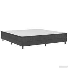 vidaXL Boxspring-Bettgestell Grau Stoff 200x200 cm - Grigio - Visualizzare 2