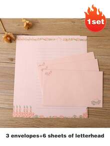 36 hojas de papel de escribir + 18 sobres Juego de papelería, papel con diseño de líneas lindas adecuado para cartas, invitaciones, poesía, oficina y estudio, incluye sobres - A - Ver 13