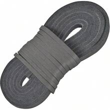 TOFL - Cordones de piel para botas, 1/8 pulgadas de grosor, 72 tiras de piel [1 par] - Gris ahumado - Ver 10