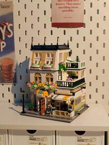 City Street Scene Puzzle Stress Relief Adult Building Block Model, Garden/Hotel/Building/Bridal Shop/Luxury Decor Style Modular Architecture Toy, 18+ Adult Exclusive Leisure Creative Game, Focuses On Stress Relief And Anxiety Reduction, Effectively Relieves Life And Work Pressure, Improves Irritability And Restlessness, DIY Free Assembly Process Is Healing And Relaxing - Multicolor - View 5
