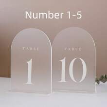 Números de mesa de boda, números de mesa con arco de espejo de 5x7 pulgadas con soportes, letreros de mesa impresos, números de mesa para recepción de boda, evento, fiesta, restaurante - Letrero de boda - Ver 9