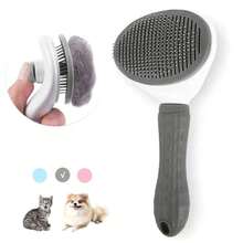 1pc Self-Cleaning Pet Brush, Suitable For Grooming And Deshedding Dogs, Cats, Rabbits And Other Pets, Easily Removes Loose Undercoat, A Massage Brushing Tool For Long And Short Haired Pets - View 1