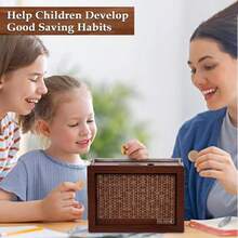 2pcs/Set Piggy Bank Set (1 Piggy Bank + 1 Marker Pen), Available In 1000/3000/10000 Euro Sizes, High-Quality Wooden Reusable Money Saving Box With Numeric Counter For Coins And Bills, Perfect Gift For Friends And Family, Suitable For Thanksgiving And Various Occasions - Piggy Bank - View 8