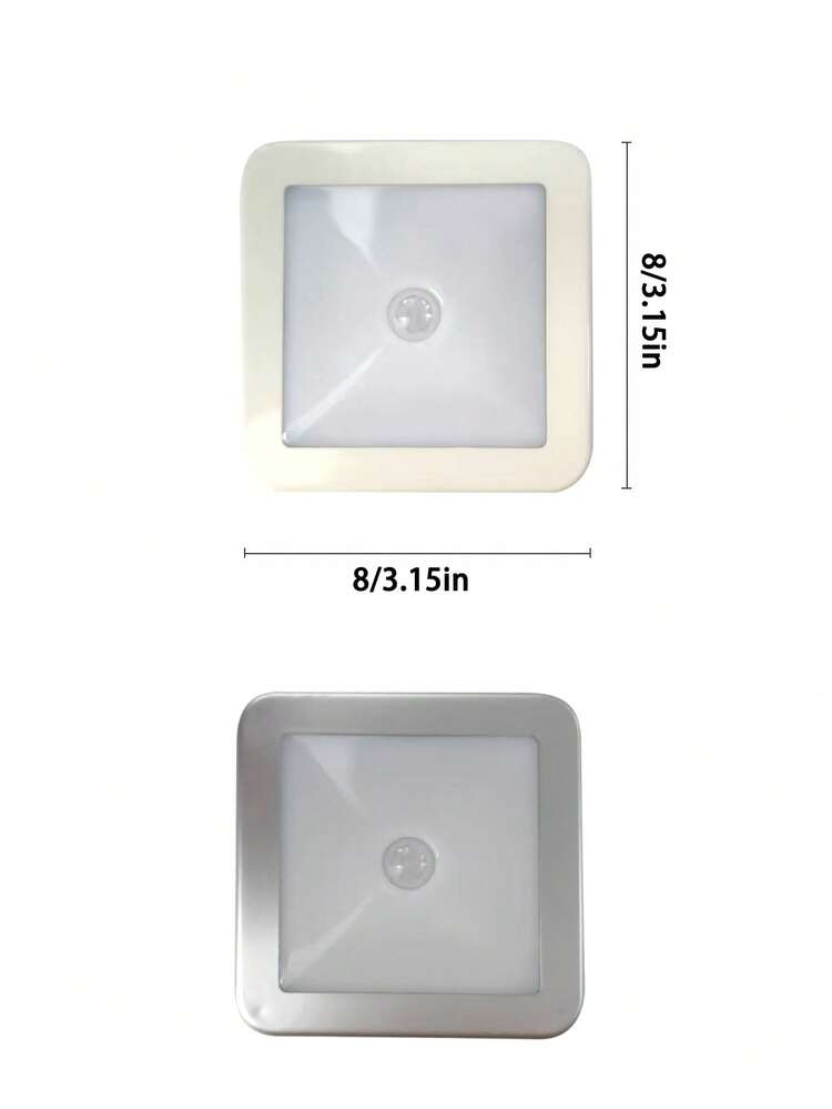 Bộ 1/3/6 đèn cảm biến chuyển động, đèn LED thông minh cảm biến cho tủ, đèn tường trong nhà. Thích hợp cho phòng ngủ, nhà bếp, tủ quần áo, cầu thang, phòng tắm, hành lang, nhà cửa, phòng ngủ, phòng khách, tiệc tùng, trang trí ngày lễ. - Đèn ngủ hình vuông mới - Xem 11