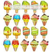 4/8/12 PCS Ice Cream Squishy Toy, Bulk Wholesale Party Favors, PU Foam Slow Rising Squeeze, Colorful Popsicle Stress Relief, Best Gift For Family And Friends, Sensory Toys For Kids, Children's Day Gift, Graduation Party Favors (Random Style) - Random Style - View 8