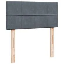 vidaXL Boxspringbett Mit Matratze Dunkelgrau 90x190 Cm Samt - Grey - View 5