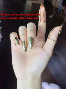 5pcs/Set Personalized Punk Five-Finger Nail Rings, Mysterious Artistic Niche Unisex Jewelry For Women And Men, Suitable For Party, Banquet, Vacation Wear, Gift (May Not Fit Everyone's Bone Structure) - Multicolor - View 3