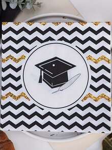40pcs Graduation Party Napkins - Perfect For School, College And High School Graduation Celebrations | Disposable Napkins Suitable For Graduation Ceremony, Photo Booth And Family Graduation Party - Graduation Cap Printed Napkins - View 11